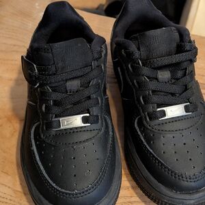 Nike Kids Black Leather Sneakers